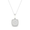 Thumbnail Image 0 of Lab-Created Diamonds by KAY Cushion-Shaped Necklace 1/2 ct tw 10K White Gold 18"