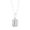 Thumbnail Image 1 of Lab-Created Diamonds by KAY Cushion-Shaped Necklace 1/2 ct tw 10K White Gold 18"