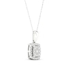 Thumbnail Image 2 of KAY Lab-Grown Diamonds Cushion-Shaped Necklace 1/2 ct tw 10K White Gold 18&quot;