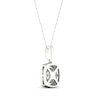 Thumbnail Image 3 of Lab-Created Diamonds by KAY Cushion-Shaped Necklace 1/2 ct tw 10K White Gold 18"