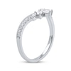Thumbnail Image 2 of Now + Forever Marquise & Round-Cut Diamond Contoured Anniversary Band 1/3 ct tw 14K White Gold
