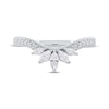 Thumbnail Image 4 of Now + Forever Marquise & Round-Cut Diamond Contoured Anniversary Band 1/3 ct tw 14K White Gold
