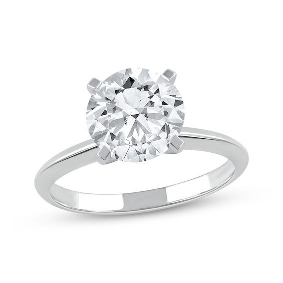 Now + Forever Lab-Grown Diamonds Round-Cut Solitaire Engagement Ring 2-1/2 ct tw 14K White Gold (I/SI2)