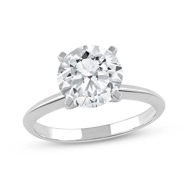 Lab-Created Diamonds by KAY Round-Cut Solitaire Engagement Ring 2-1/2 ct tw 14K White Gold (I/SI2)