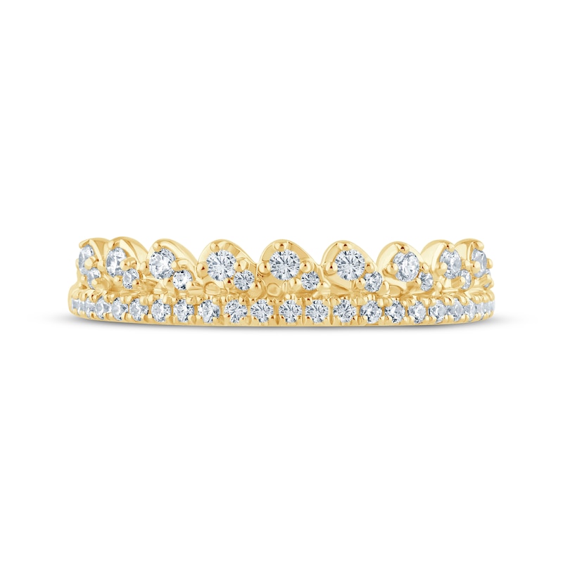 Main Image 4 of Monique Lhuillier Bliss Diamond Anniversary Ring 1/3 ct tw 18K Yellow Gold