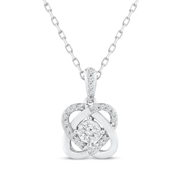 Center of Me Diamond Necklace 1/8 ct tw Sterling Silver 18"