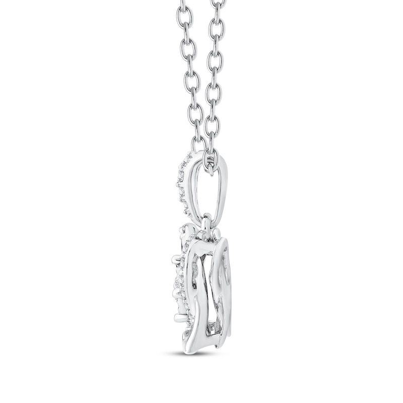 Center of Me Diamond Necklace 1/8 ct tw Sterling Silver 18"
