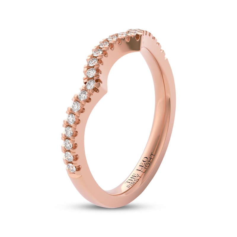 Main Image 2 of THE LEO First Light Diamond Contour Wedding Band 1/5 ct tw 14K Rose Gold