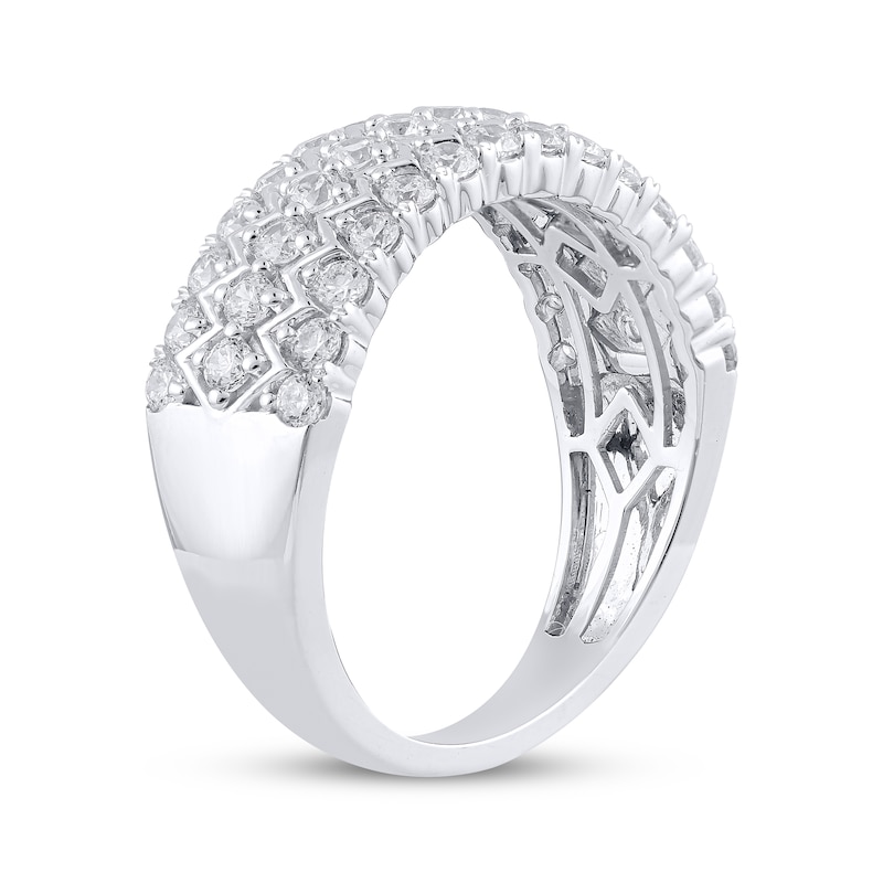 Main Image 2 of Now + Forever Diamond Three-Row Anniversary Band 1 ct tw 14K White Gold