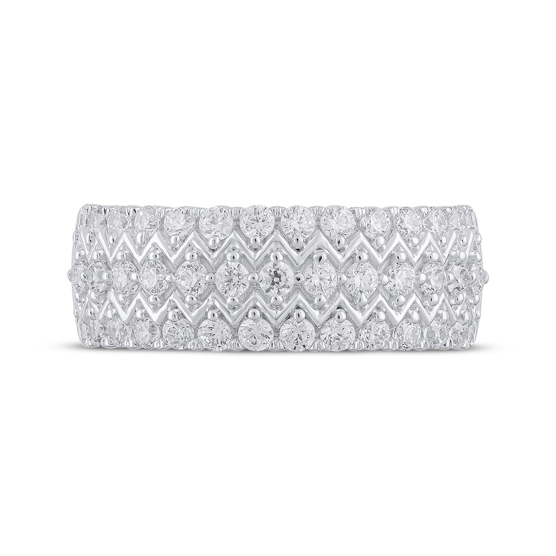 Main Image 3 of Now + Forever Diamond Three-Row Anniversary Band 1 ct tw 14K White Gold