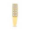 Thumbnail Image 2 of Lab-Grown Diamonds Two-Row Anniversary Ring 1 ct tw 14K Yellow Gold