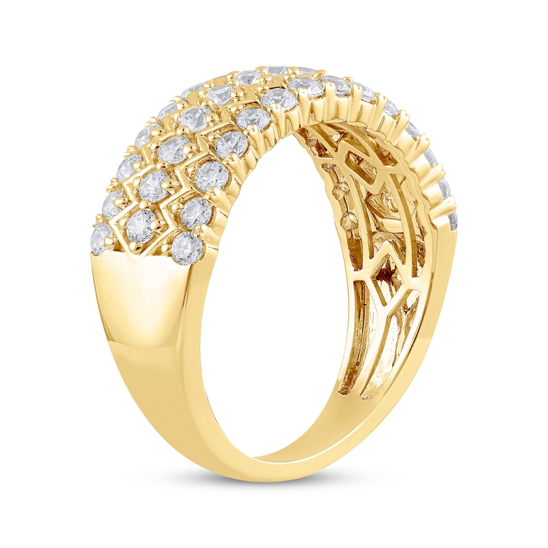Main Image 2 of Now + Forever Diamond Three-Row Anniversary Band 1 ct tw 14K Yellow Gold