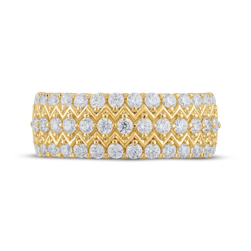 Main Image 3 of Now + Forever Diamond Three-Row Anniversary Band 1 ct tw 14K Yellow Gold