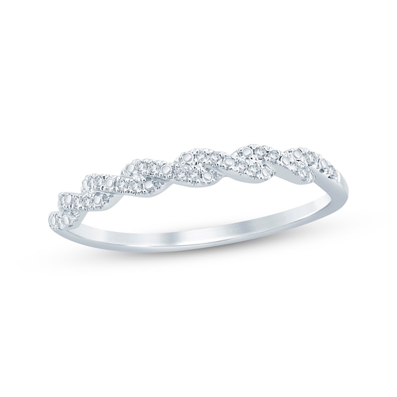 Diamond Twist Anniversary Band 1/20 ct tw 14K White Gold