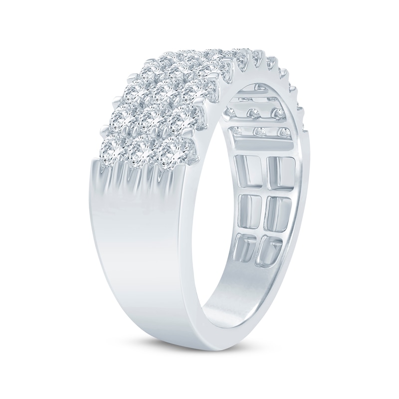 Main Image 2 of Now + Forever Diamond Three-Row Anniversary Band 1 ct tw 10K White Gold