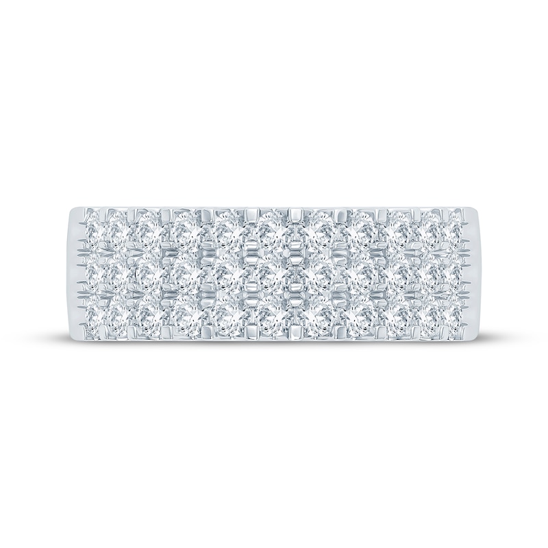 Main Image 3 of Now + Forever Diamond Three-Row Anniversary Band 1 ct tw 10K White Gold