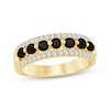 Thumbnail Image 1 of Now + Forever Black & White Diamond Anniversary Band 7/8 ct tw 14K Yellow Gold