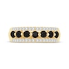 Thumbnail Image 3 of Now + Forever Black & White Diamond Anniversary Band 7/8 ct tw 14K Yellow Gold