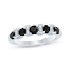 Thumbnail Image 1 of Now + Forever Black & White Diamond Anniversary Band 7/8 ct tw 14K White Gold