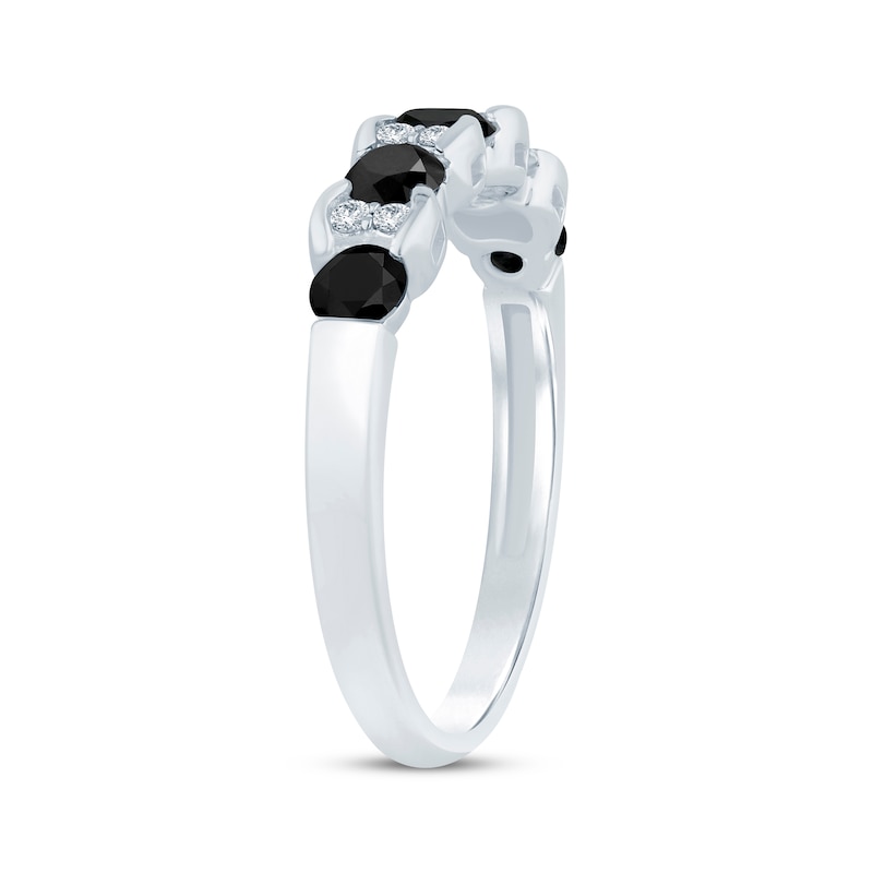 Main Image 2 of Now + Forever Black & White Diamond Anniversary Band 7/8 ct tw 14K White Gold