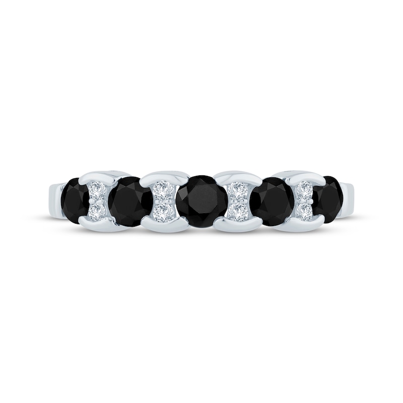 Main Image 3 of Now + Forever Black & White Diamond Anniversary Band 7/8 ct tw 14K White Gold