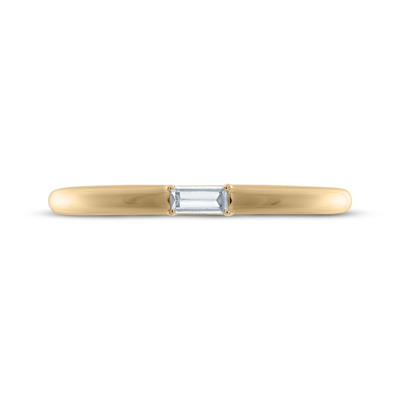 Main Image 3 of Now + Forever Diamond Baguette-Cut Anniversary Ring 1/15 ct tw 14K Yellow Gold