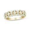 Thumbnail Image 1 of Now + Forever Marquise & Round-Cut Diamond Three-Row Anniversary Ring 1 ct tw 14K Yellow Gold