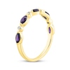 Thumbnail Image 1 of Marquise-Cut Amethyst & Diamond Accent Anniversary Ring 10K Yellow Gold