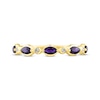 Thumbnail Image 2 of Marquise-Cut Amethyst & Diamond Accent Anniversary Ring 10K Yellow Gold