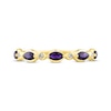 Thumbnail Image 3 of Now + Forever Marquise-Cut Amethyst & Diamond Accent Anniversary Ring 10K Yellow Gold