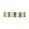 Thumbnail Image 3 of Now + Forever Baguette-Cut Emerald & Diamond Anniversary Ring 1/4 ct tw 10K Yellow Gold