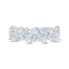 Thumbnail Image 4 of Monique Lhuillier Bliss Pear-Shaped & Round-Cut Lab-Grown Diamond Anniversary Ring 2 ct tw 18K White Gold