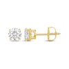 Thumbnail Image 1 of Certified Round-Cut Diamond Solitaire Stud Earrings 1 ct tw 14K Yellow Gold (I/I1)