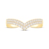 Thumbnail Image 3 of Now + Forever Diamond Two-Row Chevron Anniversary Ring 1/3 ct tw 14K Yellow Gold
