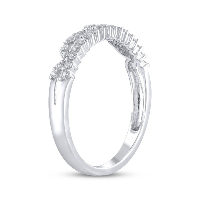 Main Image 2 of Now + Forever Diamond Two-Row Anniversary Ring 1/4 ct tw 10K White Gold
