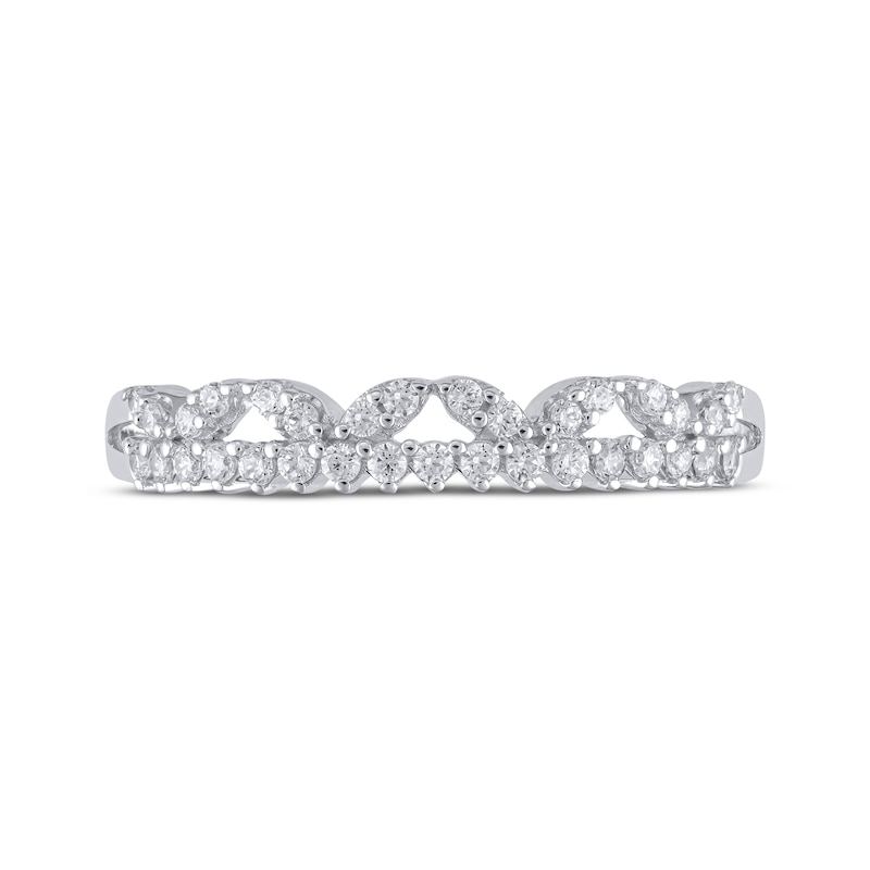 Main Image 3 of Now + Forever Diamond Two-Row Anniversary Ring 1/4 ct tw 10K White Gold