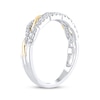 Thumbnail Image 2 of Now + Forever Diamond Two-Row Twist Anniversary Ring 1/4 ct tw 10K Two-Tone Gold