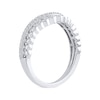 Thumbnail Image 2 of Now + Forever Diamond Scalloped Two-Row Anniversary Ring 1/2 ct tw 14K White Gold