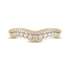 Thumbnail Image 3 of Now + Forever Diamond Scalloped Two-Row Anniversary Ring 1/2 ct tw 14K Yellow Gold