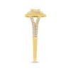 Thumbnail Image 2 of Now + Forever Multi-Diamond Cushion Frame Engagement Ring 3/8 ct tw 10K Yellow Gold