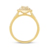 Thumbnail Image 2 of Multi-Diamond Cushion Frame Engagement Ring 3/8 ct tw 10K Yellow Gold