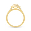 Thumbnail Image 3 of Now + Forever Multi-Diamond Cushion Frame Engagement Ring 3/8 ct tw 10K Yellow Gold