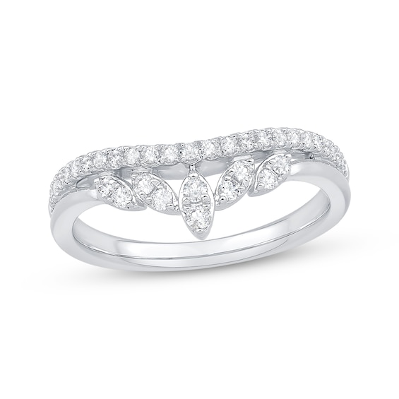 Now + Forever Diamond Contour Anniversary Ring 1/3 ct tw 14K White Gold