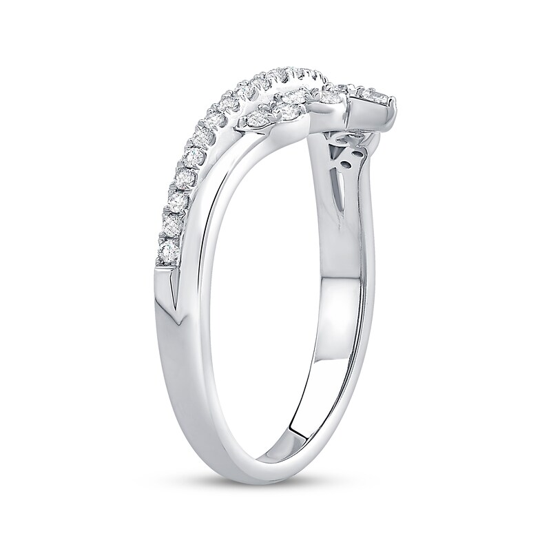 Main Image 2 of Now + Forever Diamond Contour Anniversary Ring 1/3 ct tw 14K White Gold