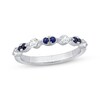 Thumbnail Image 1 of Now + Forever Blue Sapphire & Diamond Anniversary Ring 1/4 ct tw 10K White Gold
