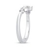 Thumbnail Image 2 of Now + Forever Marquise & Round-Cut Diamond Contour Anniversary Ring 3/8 ct tw 14K White Gold