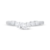Thumbnail Image 3 of Now + Forever Marquise & Round-Cut Diamond Contour Anniversary Ring 3/8 ct tw 14K White Gold