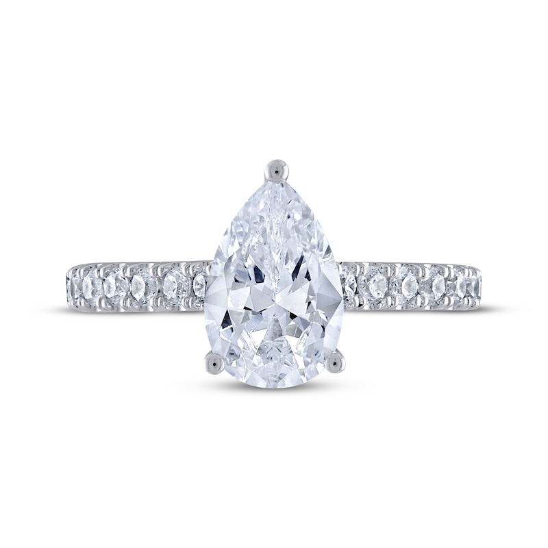 THE LEO Legacy Lab-Created Diamond Pear-Shaped Engagement Ring 1/2 ct tw 14K White Gold