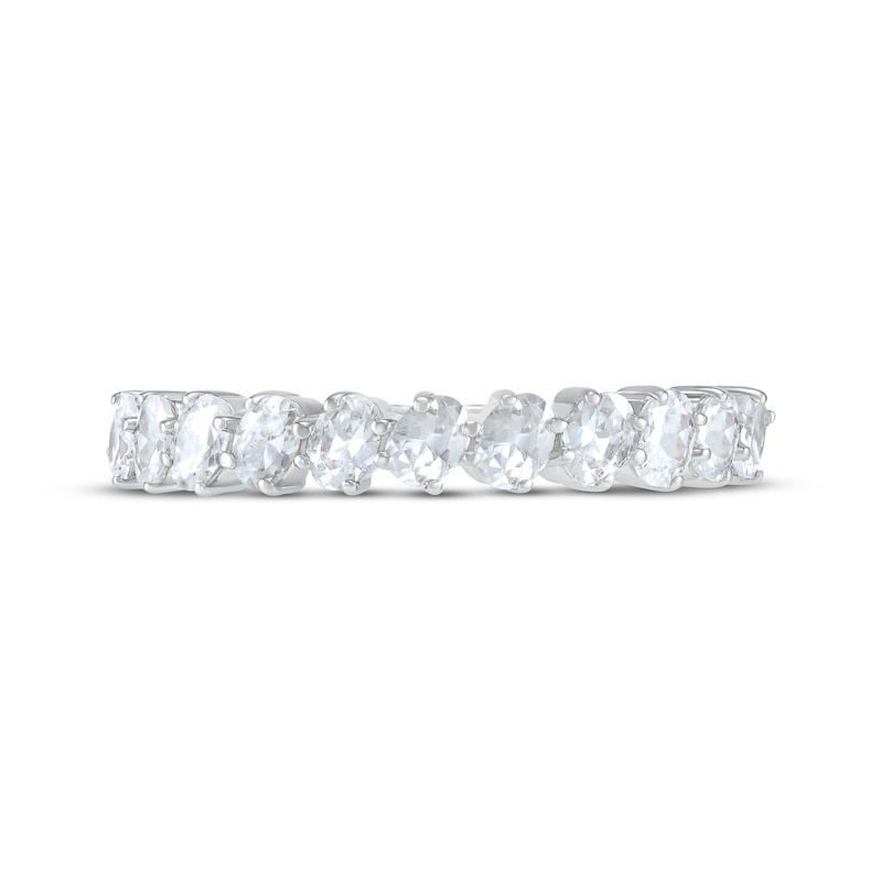 Main Image 3 of Now + Forever Oval-Cut Diamond Tilted Anniversary Ring 3/4 ct tw 14K White Gold