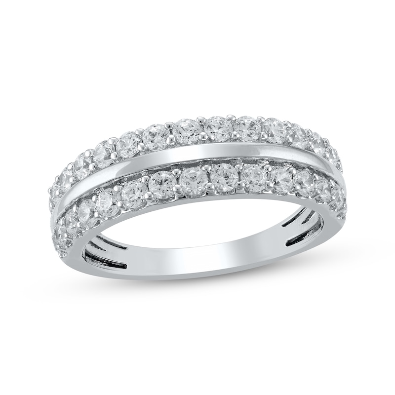 Main Image 1 of Now + Forever Diamond Two-Row Anniversary Ring 1 ct tw 14K White Gold